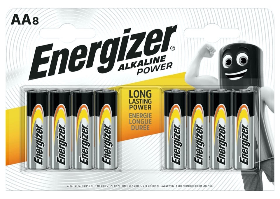 Alkaline Power Batteries - AA Pack 8