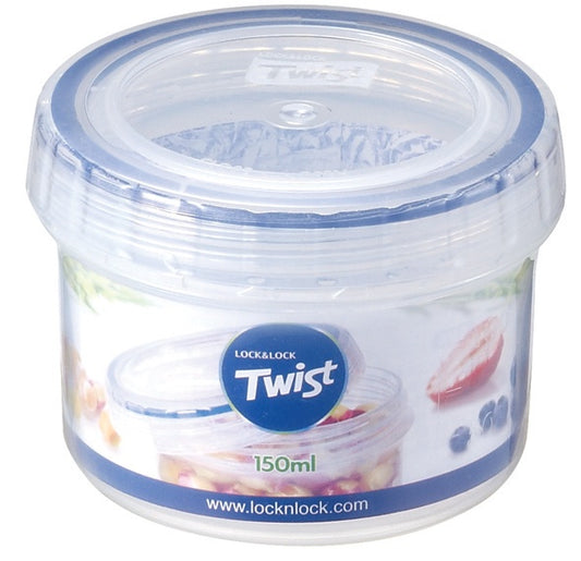 Round Food Storage Containers with Twist Lids - 150ml (77 x 58mm)