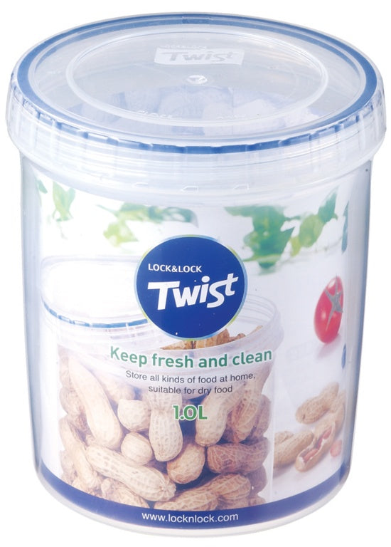 Round Food Storage Container with Twist Lid - 900ml