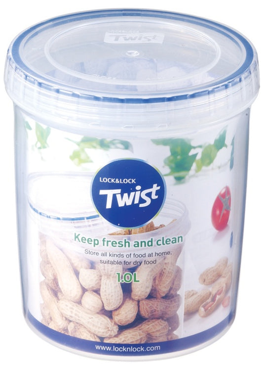Round Food Storage Container with Twist Lid - 900ml