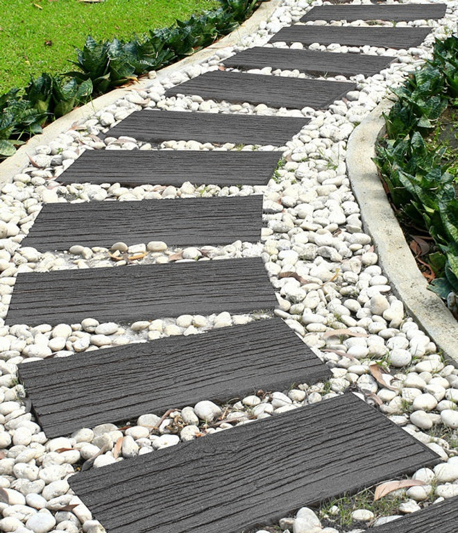 Railroad Stepping Stone Railroad Tie - Grey 2x25x60cm