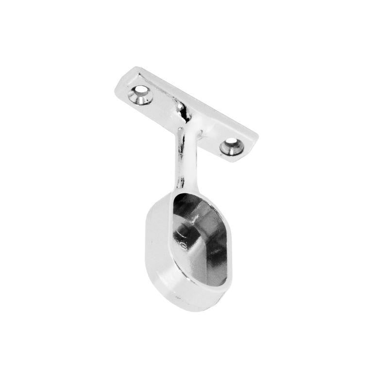 Chrome Oval End Bracket - 30mm Pack 2
