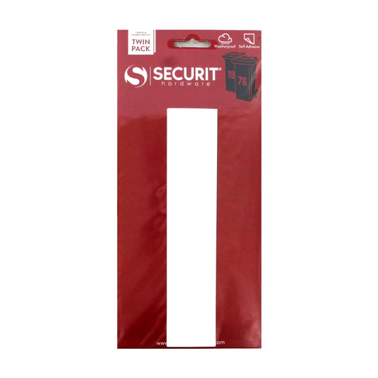 White Self Adhesive Wheelie Bin Numbers Pack 2 - No 1 170mm