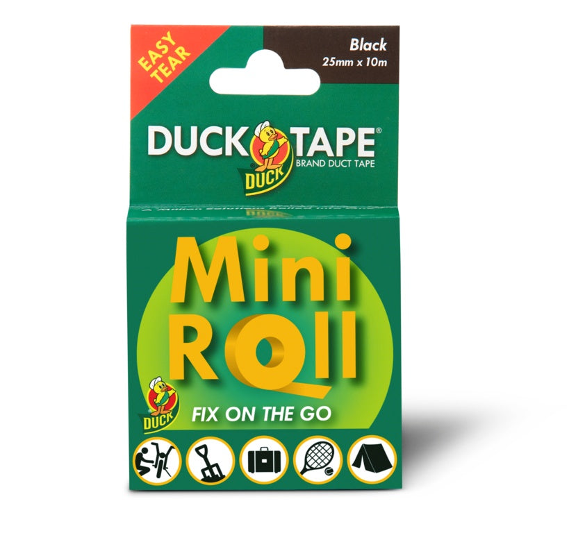 Black Mini Roll - 25mm x 10m