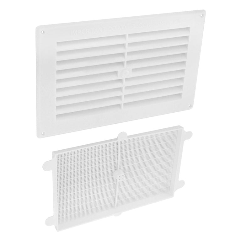 Plastic Louvre Vent White - 9" x 6"