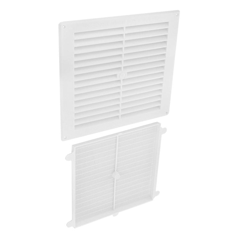 Plastic Louvre Vent White - 9" x 9"