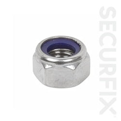 Nylon Locking Nut Zinc Plated M8 - 100 Pack
