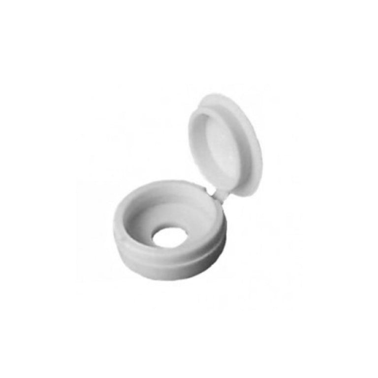 Fold Over Screw Caps - White - Pack of 12