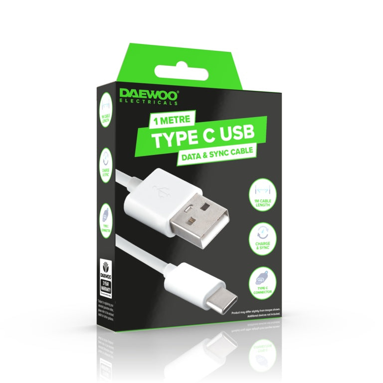 1m USB-A To USB-C Cable - 5v 1A