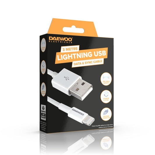 3m USB-A To 8 Pin Lightning Cable - 2a