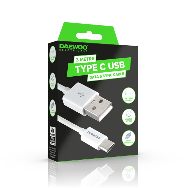 3m USB-A To USB-C Cable - 2a
