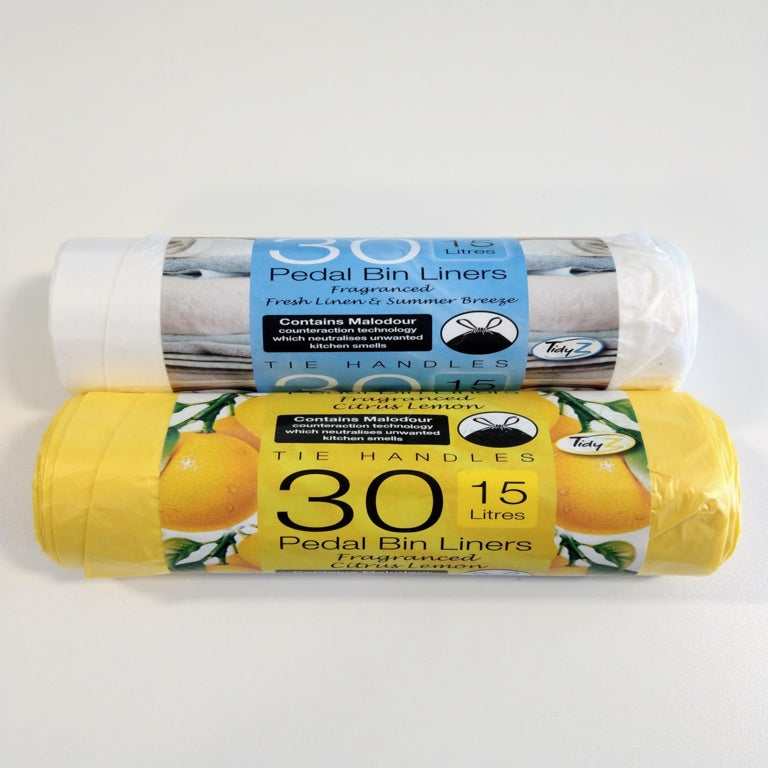 Fragranced Pedal Bin Liners With Tie Handles - Pack 30