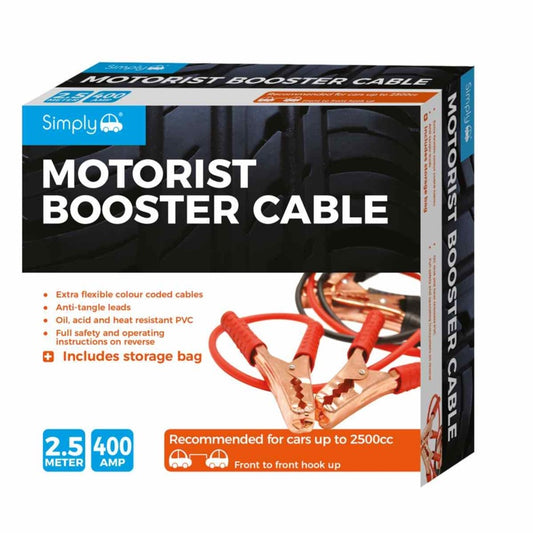 Boxed Motorist Jump Leads 400amp - 2.5m