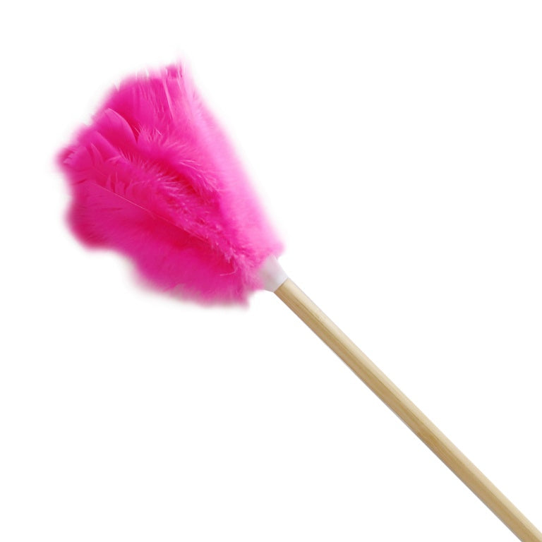 Turkey Feather Duster With Bamboo Handle - 48"