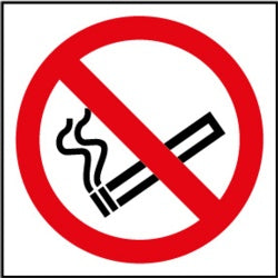 No Smoking Symbol Sign - 100x100mm