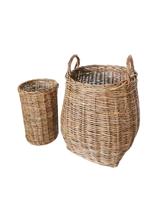 Natural Log Baskets - Set 2