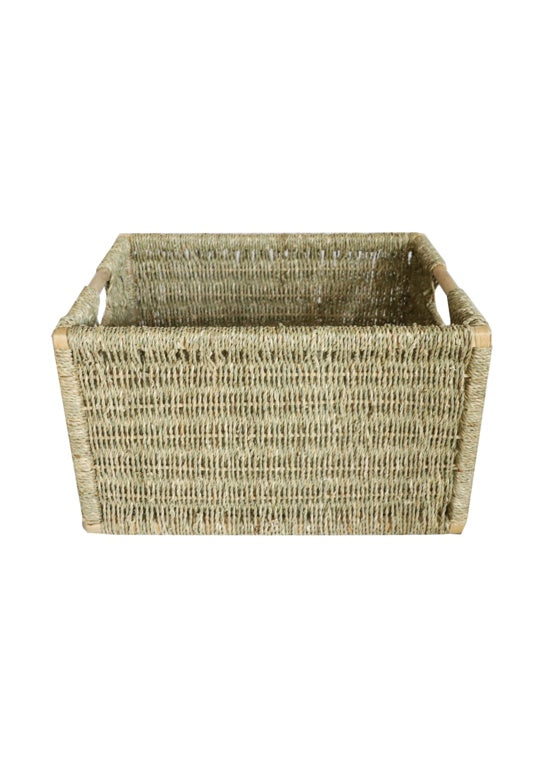 Natural Rectangular Log Basket