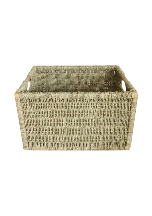 Natural Rectangular Log Basket