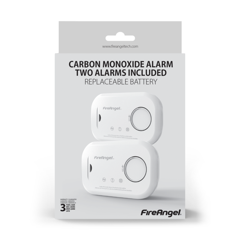 Carbon Monoxide Alarm Twin Pack - Replaceable Battery