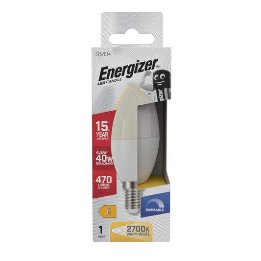 LED Candle 470lm Opal E14 Dimmable - 4.2w