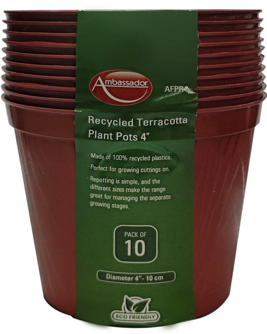 Terracotta Plant Pots - 4" Pack 10