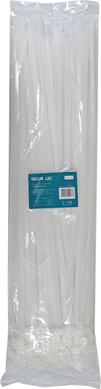 Cable Ties White 550mm x 8mm - Pack 100