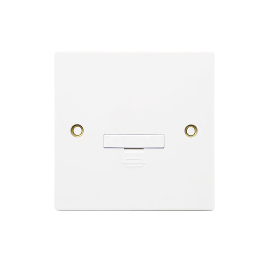 Square 1 Gang Unswitched Fused Spur - Square Edge