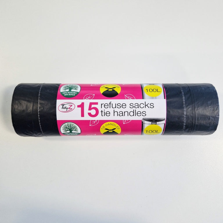 Tie Handle Refuse Sacks 100L - Pack 15