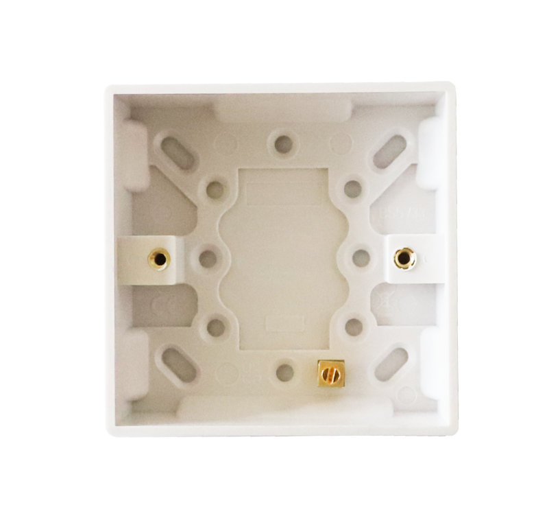 Surface Pattress Box 1g Square - 25mm
