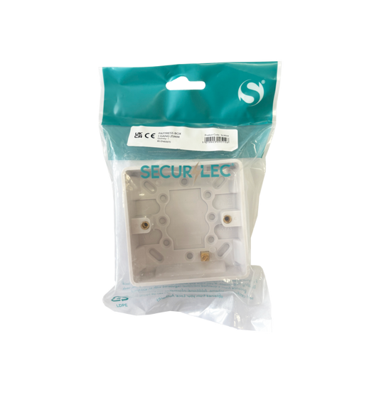 Surface Pattress Box 1g Bagged - 25mm
