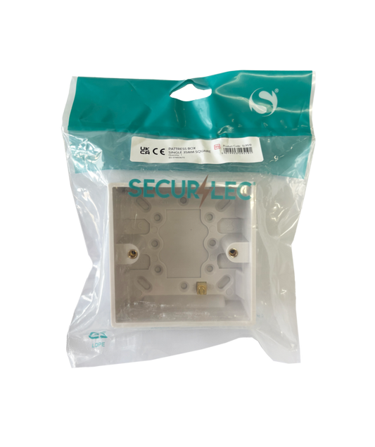 Single Square Pattress Box - 35mm