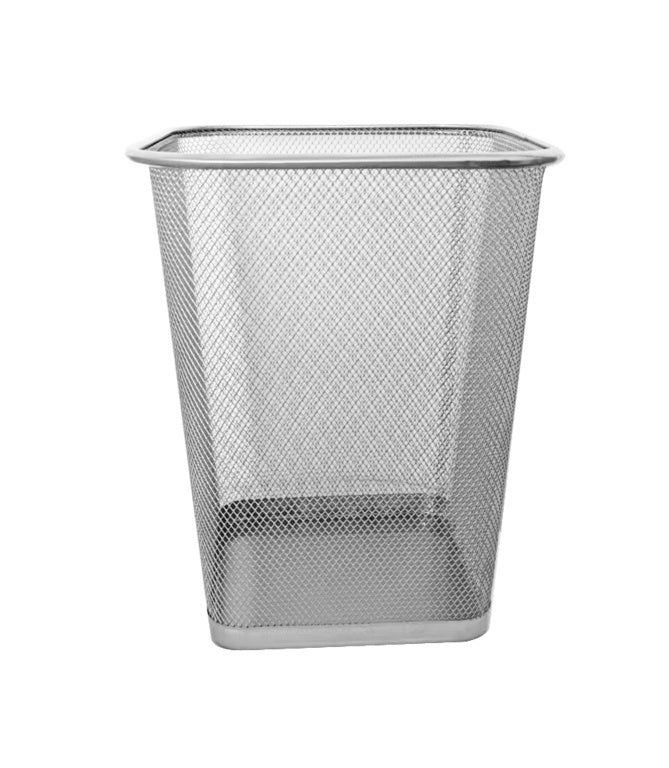 Square Mesh Bin - Silver