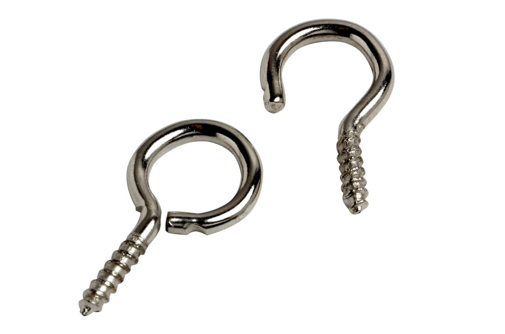 Silver Net Wire Hooks & Eyes - Pack 6