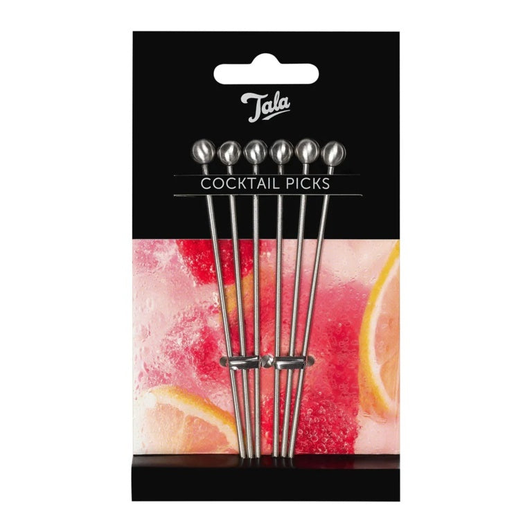Stainless Steel 6 Cocktail Picks - 10.8cm