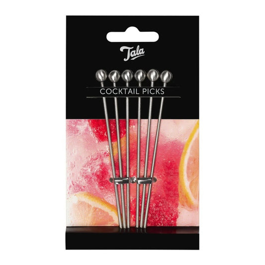 Stainless Steel 6 Cocktail Picks - 10.8cm