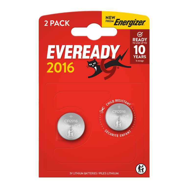 Lithium CR2016 Batteries - Card of 2
