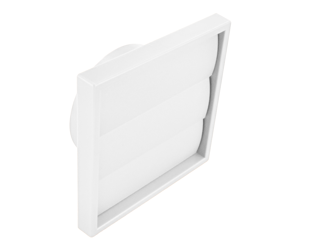 Gravity Wall Flap Outlet 100mm - White