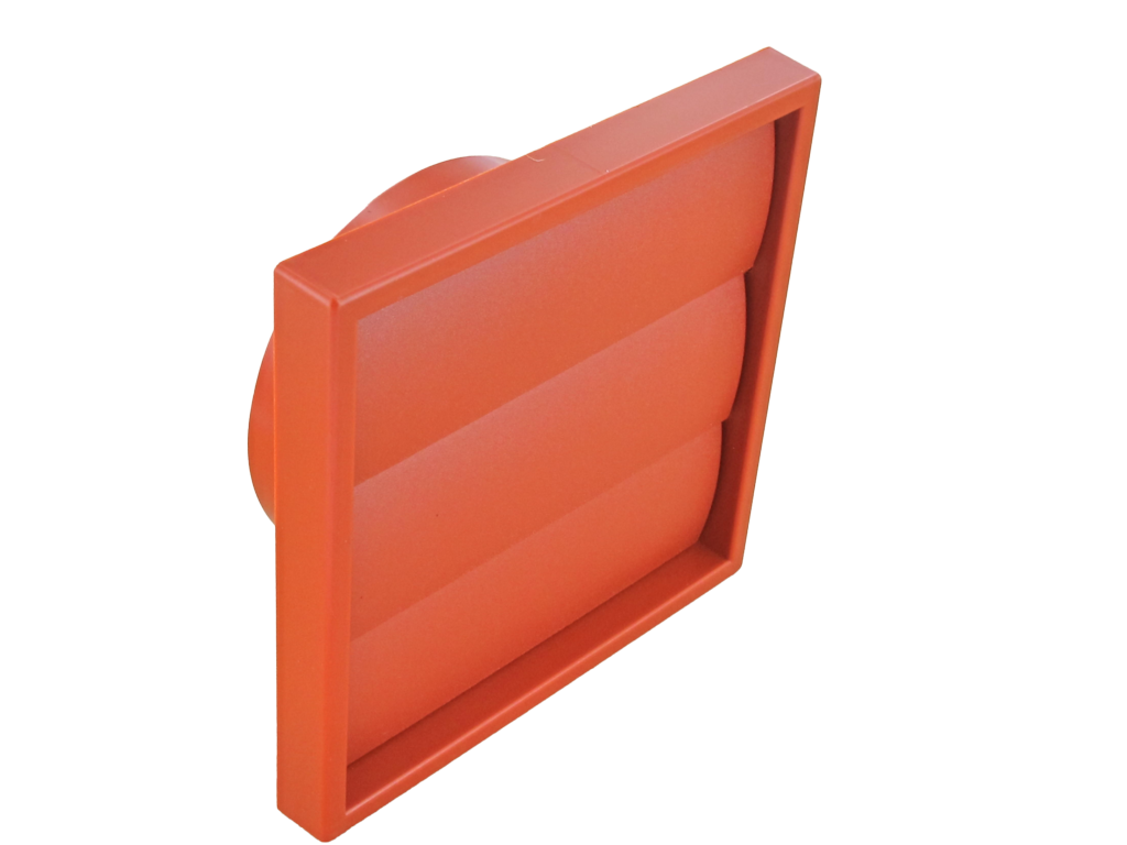 Gravity Wall Flap Outlet 100mm - Terracotta