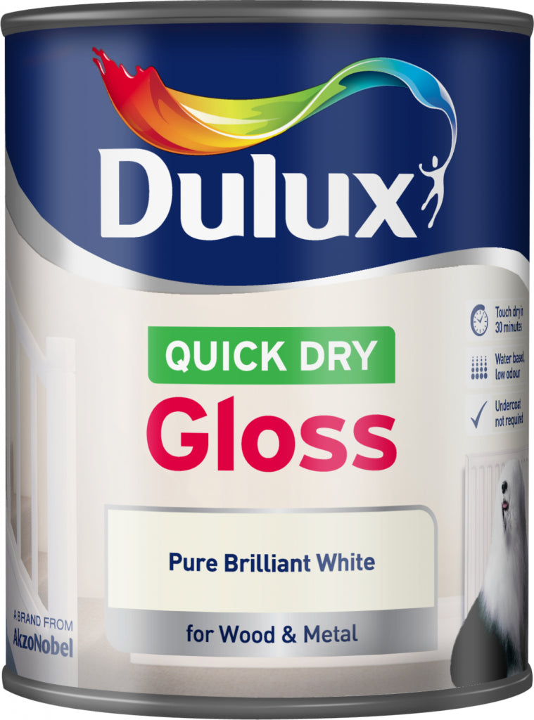 Quick Dry Gloss 750ml - Pure Brilliant White