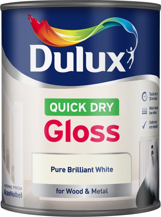 Quick Dry Gloss 750ml - Pure Brilliant White