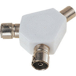 2 Way Coax Splitter - Bubble Packed