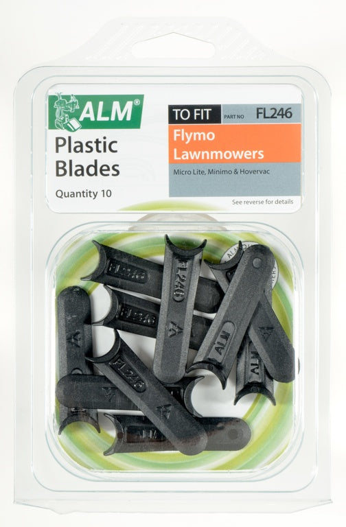 Plastic Blades -  with Small Half-Moon - Pack of 10