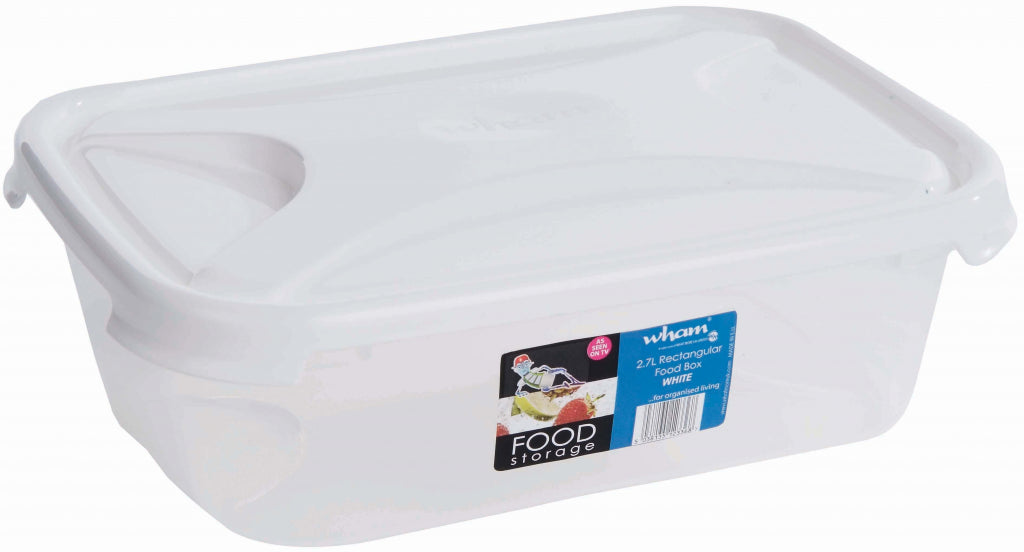 Rectangular Food Storage White - 2.7L