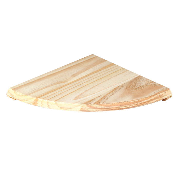 Natural Wood Corner Shelf Kit - 12"