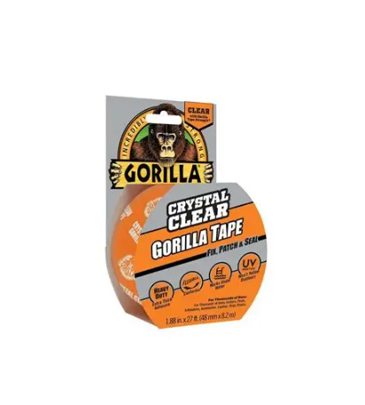 Gorilla Tradesman Tape Bundle – Black, Silver, White & Crystal Clear Heavy Duty Tape Pack