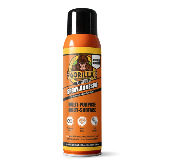 Gorilla Spray Adhesive Pro Kit – Heavy Duty Spray Adhesive, Super Glue XL, Contact Adhesive & Clear Tape Bundle