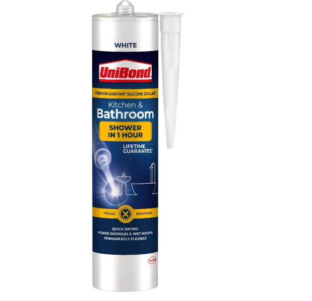 UniBond Bathroom Sealant & Tools Kit – Anti Mould Sealant, Bath Sealant, Remover & Finishing Tool